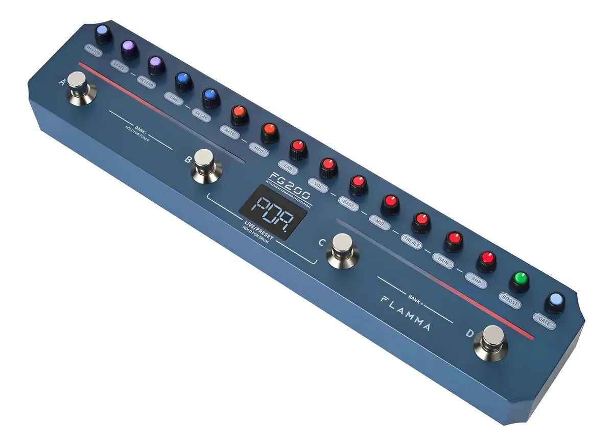 Pedal de guitarra multi-efeitos com 52 amplificadores e 40
