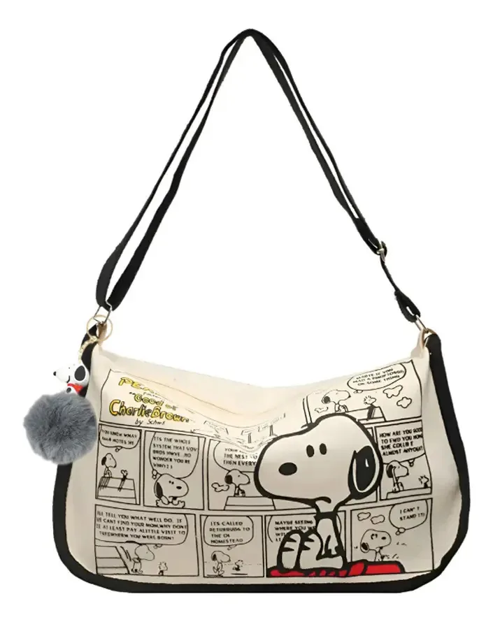 Sacola tiracolo feminina de moda feminina Snoopy