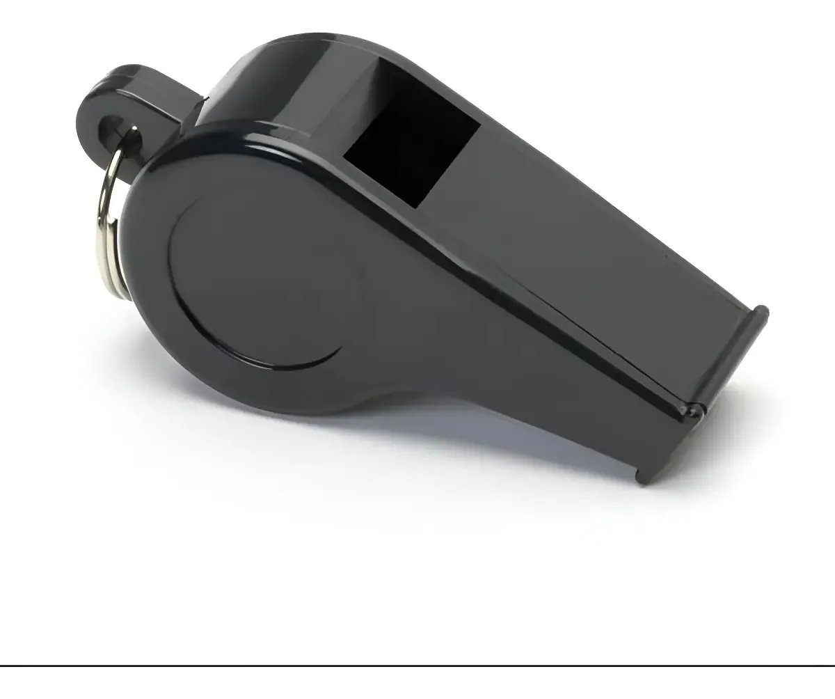 Apito de Plástico Preto Kipsta Para Treinadores e Árbitros