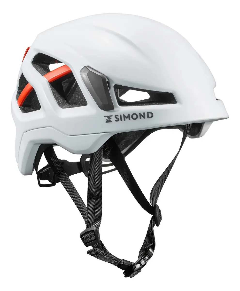 Capacete de escalada e montanhismo Edge Simond branco/vermelho tamanho M/55-59cm