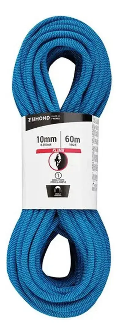 Corda De Escalada 10mm Klimb 60 Metros Cor Azul