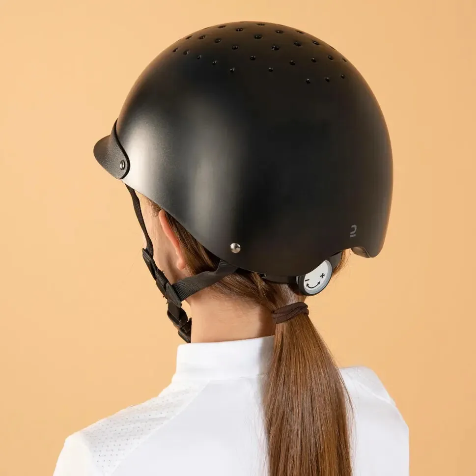 Capacete de equitação Fouganza 100 preto - preto - L