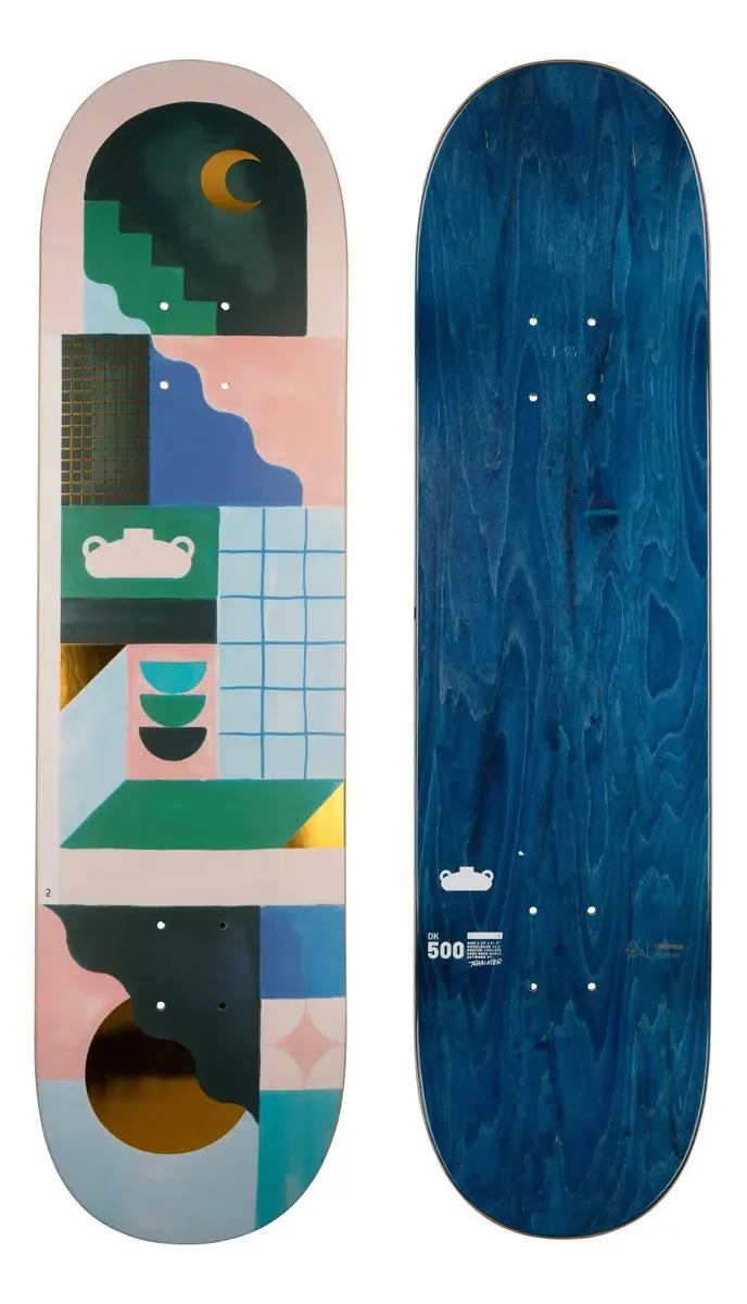 Skate Board Dk500 Popsicle Maple Size 8.25 Design gráfico Cor azul