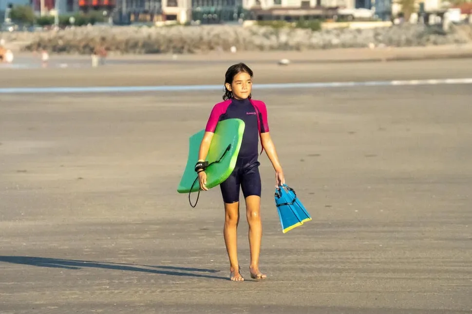 Barbatanas azuis e amarelas 100 Bodyboard Decathlon 42/43 Azul 44/45