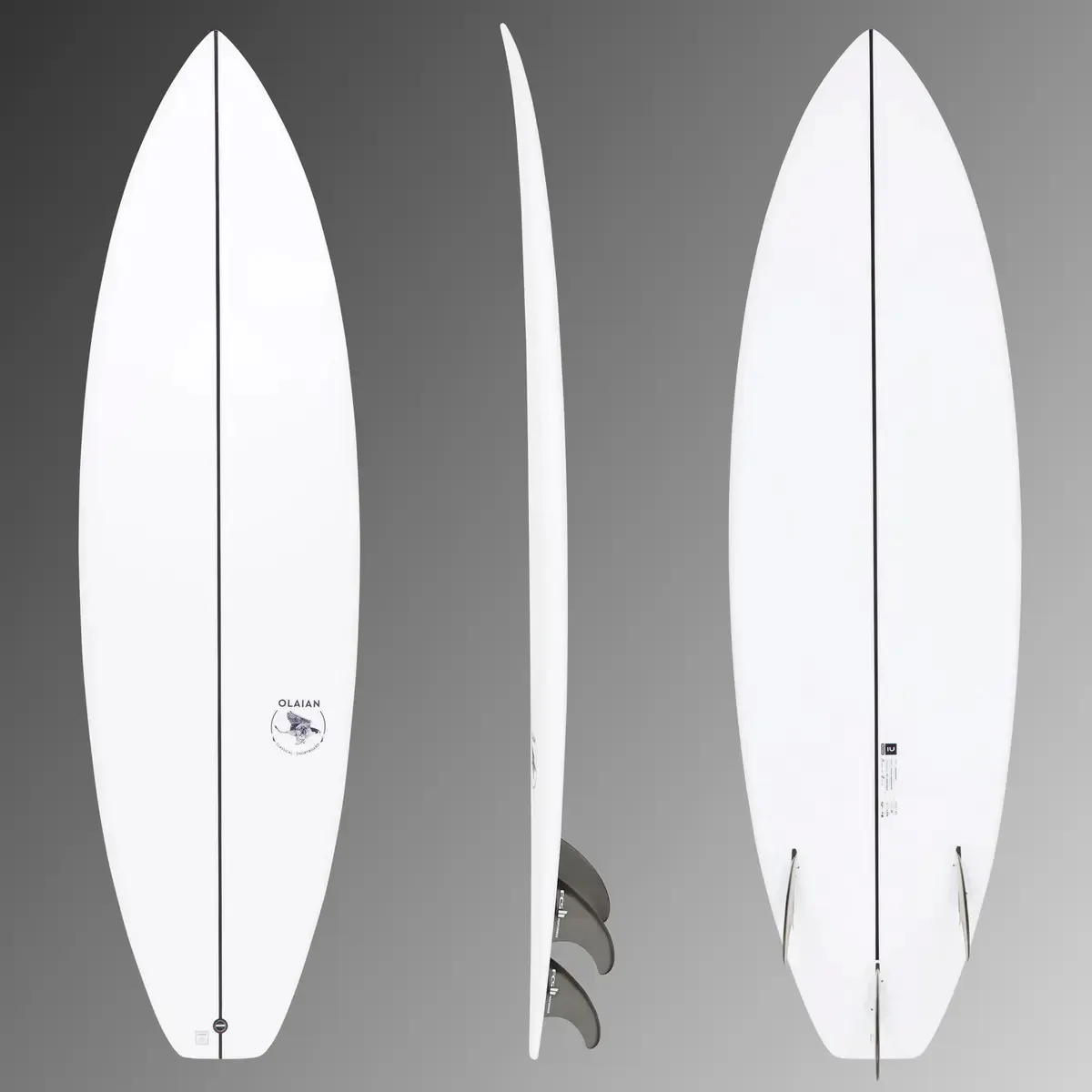 Prancha de Surf Shortboard 900 6'1 33 L Kit de Prancha + Quilhas O