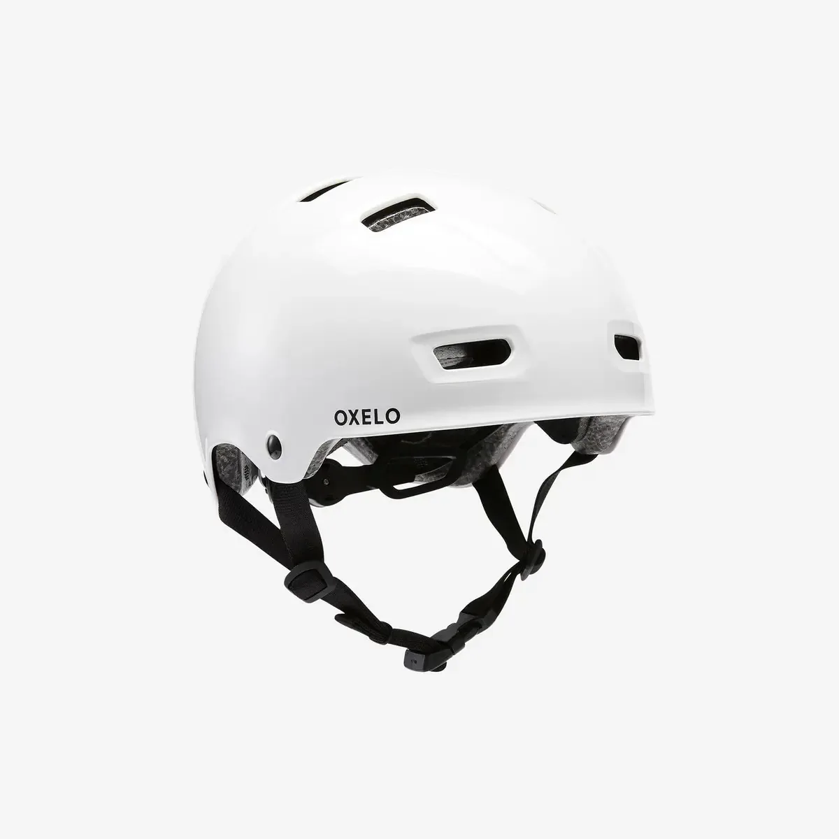 Capacete de skate Oxelo Mf500 Skateboard Roller branco tamanho CH/52-55cm