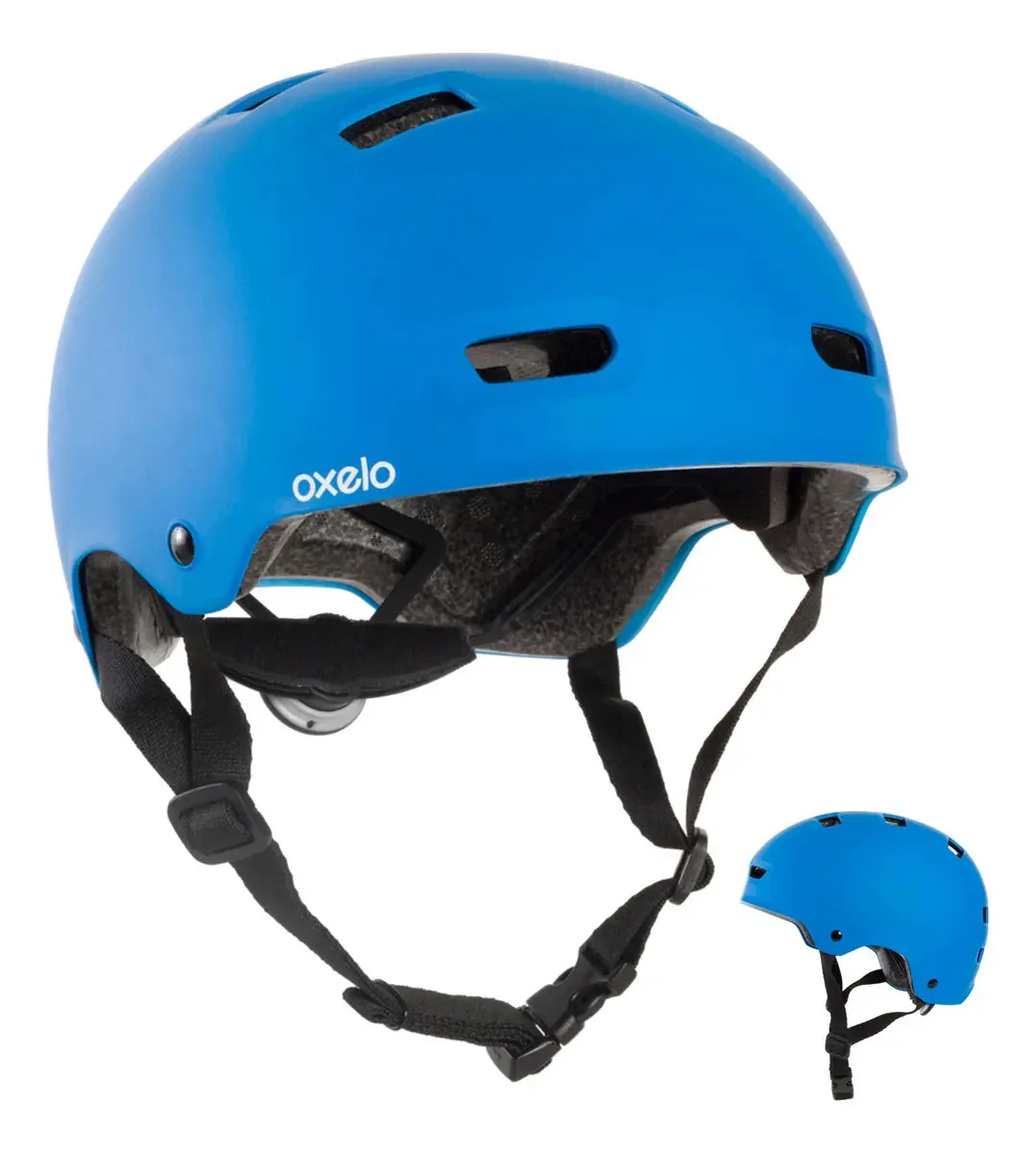Capacete Skateboard Roller Skate Mf500 Oxelo Blue Tamanho 58-63cm