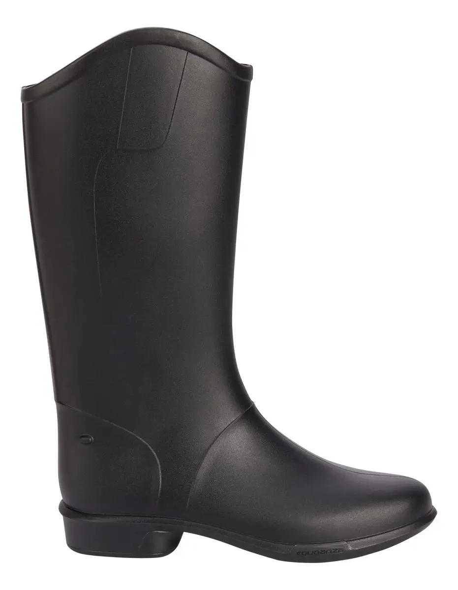 Botas de equitação 100% infantis pretas Fouganza tamanho 17.5