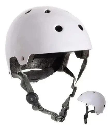 Capacete Para Bicicleta,patins E Patinete Cor Branco Tamanho M