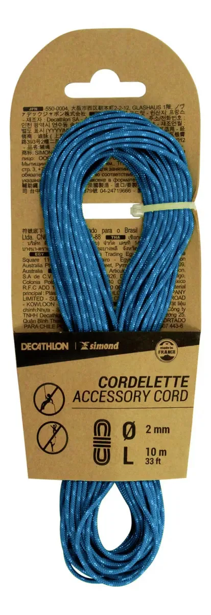 Cordelete 2 mm 10 m Escalada e Montanhismo Simond Azul