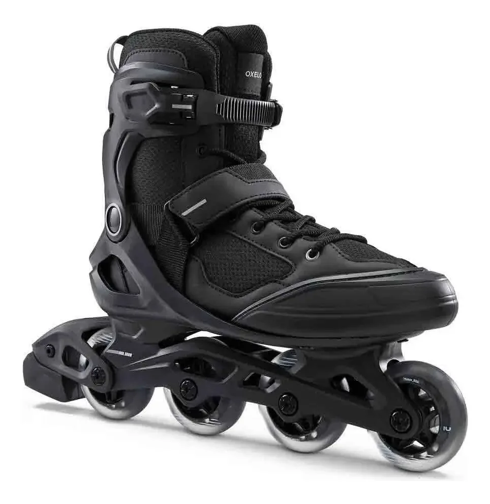 Patins Inline Masculino Fit 100 Oxelo Preto Tamanho Dos Patins 44