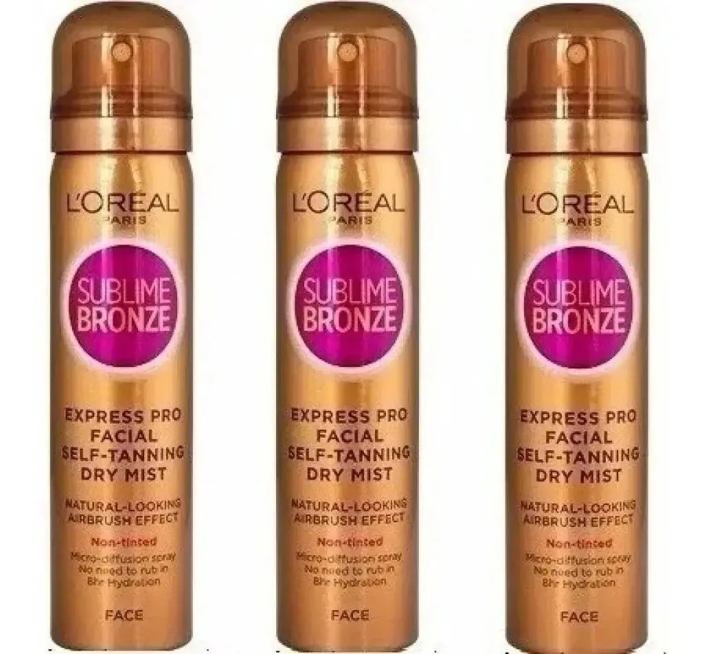 3 Unidades Autobronzeador Spray Loreal Sublime Bronze Rosto