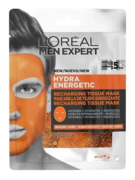 Máscara de tecido antifadiga Men Expert Hydra Energetic