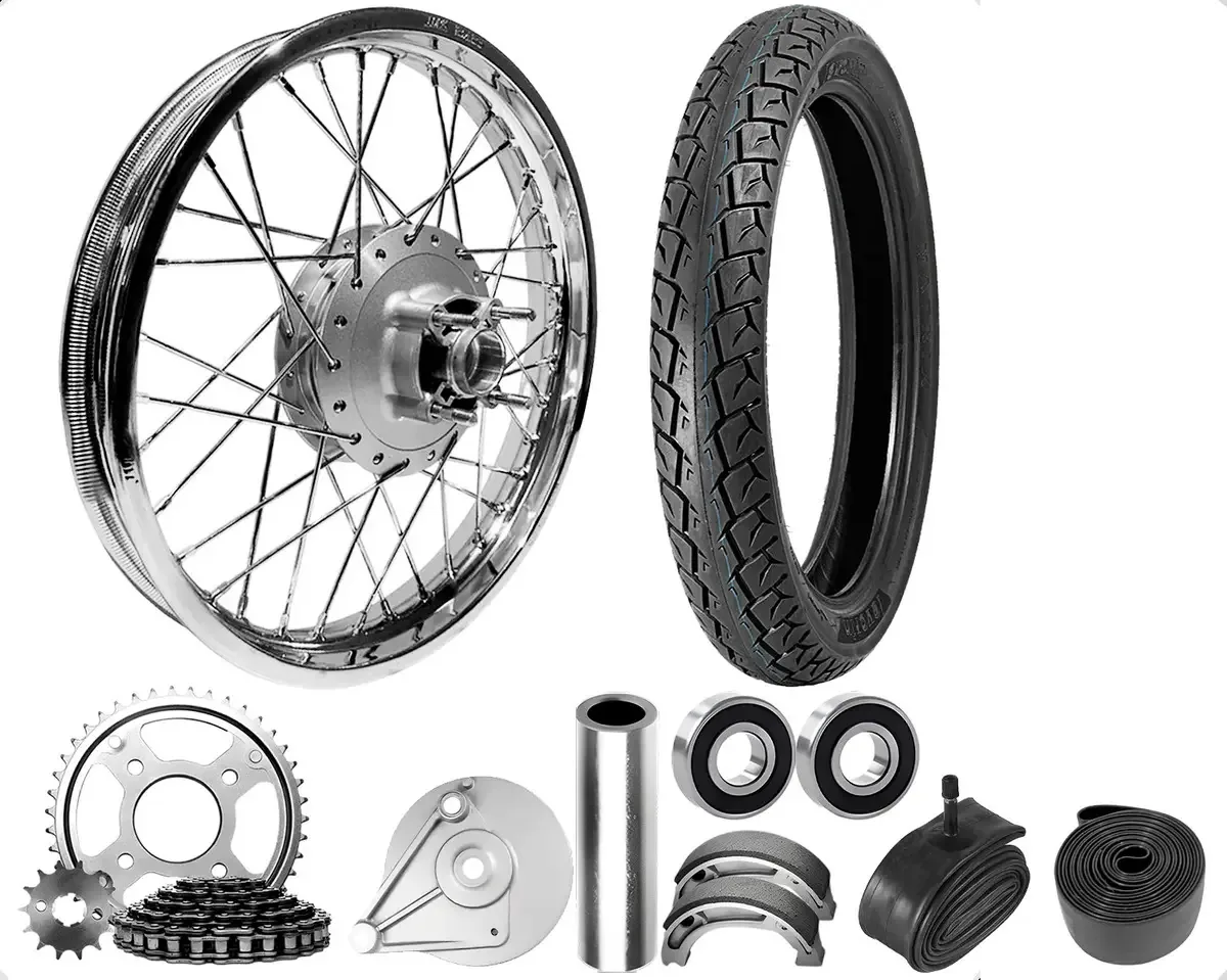 Roda Aro Traseira Cg Fan 125 2009/2018 Pneu Levorin C/ Peças