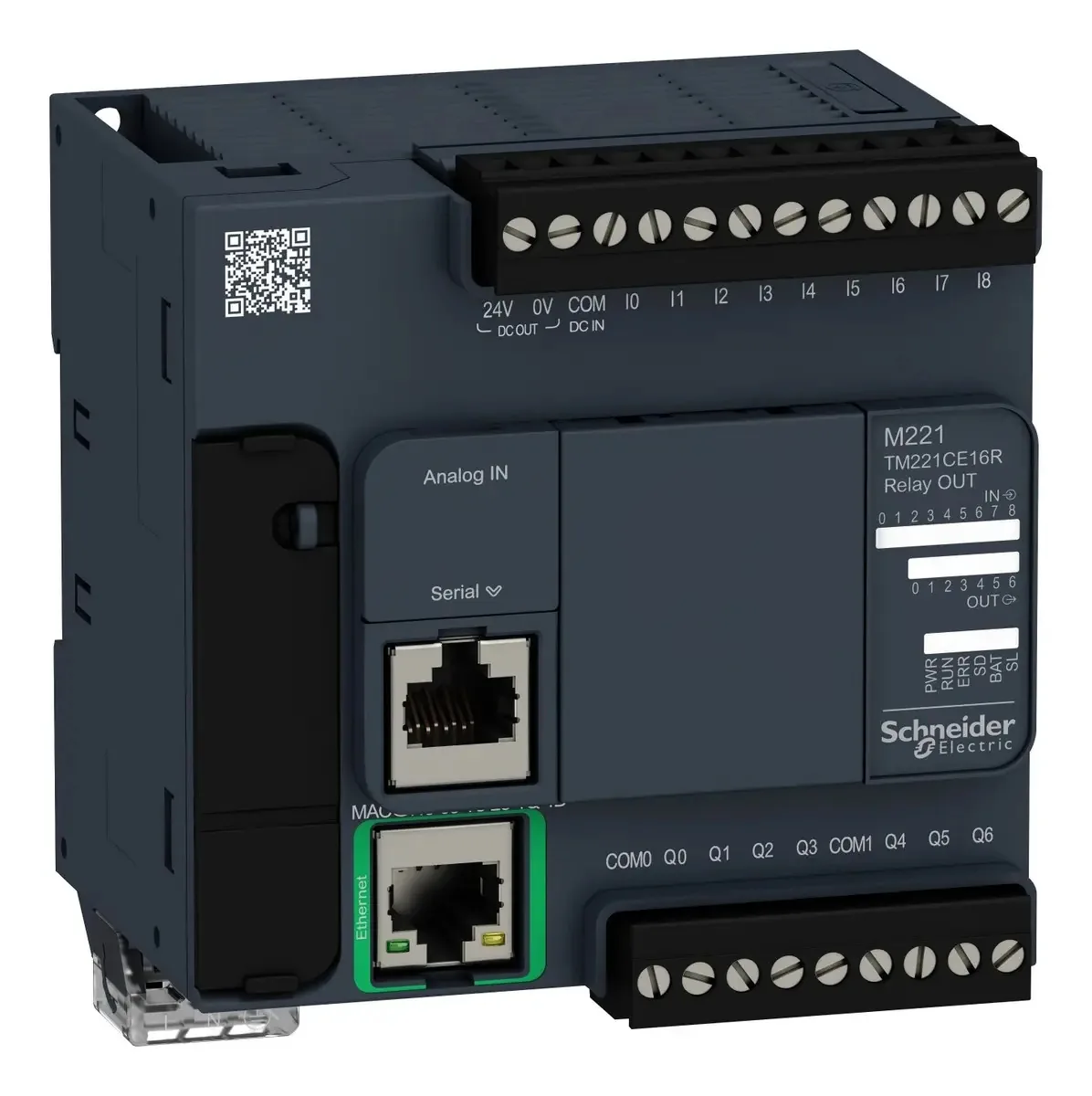 Controlador lógico PLC TM221ce16r, Modicon M221, 16 IO, 9 Di