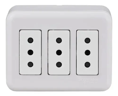 Capacete Genesis Armado Toma Triple 10a Schneider Electric