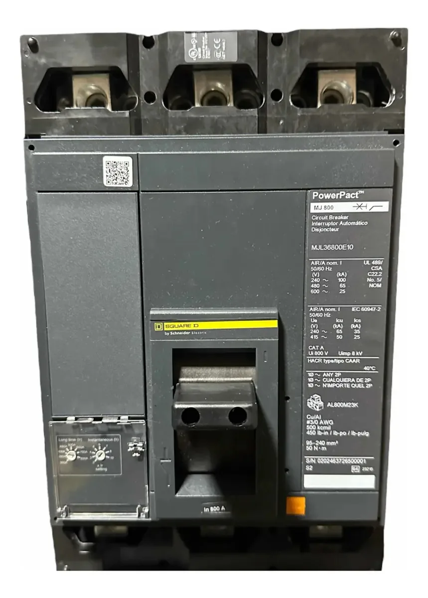 Interruptor termomagnético MJL36800e10 3x800a