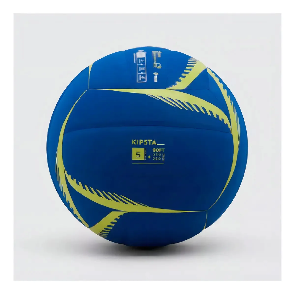 Bola Vôlei Kipsta Vb500 Soft Azul Para Aprendizagem Em Salão