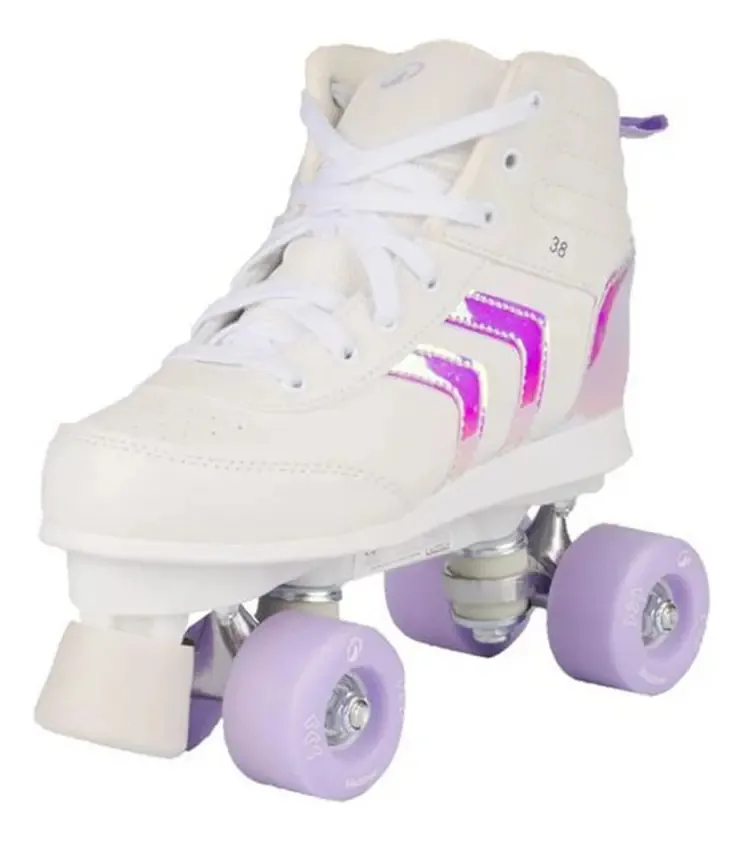 Patins Quad Infantil Oxelo Lilás Tamanho 35 BR 4 Rodas