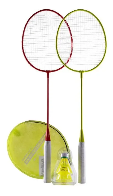 Conjunto de 2 raquetes de badminton e 2 galos para adultos