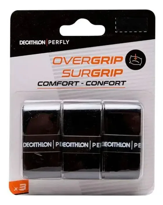 Overgrip De Badminton Comfort (conjunto De 3) Cor Preto