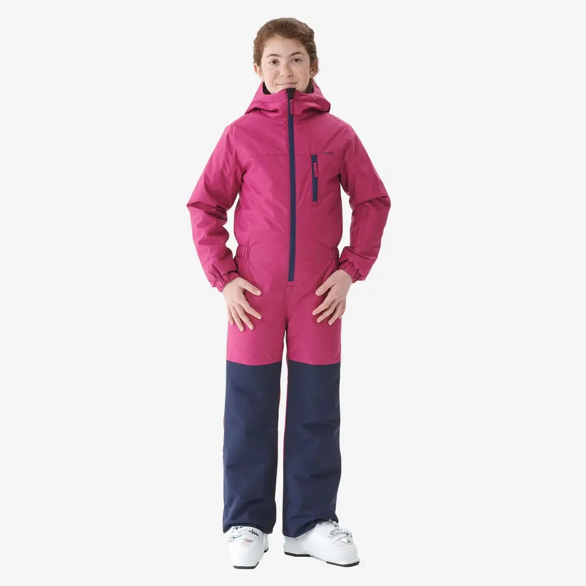 Macacão de esqui infantil quente e impermeável — 100% rosa e azul, cor M, roxo