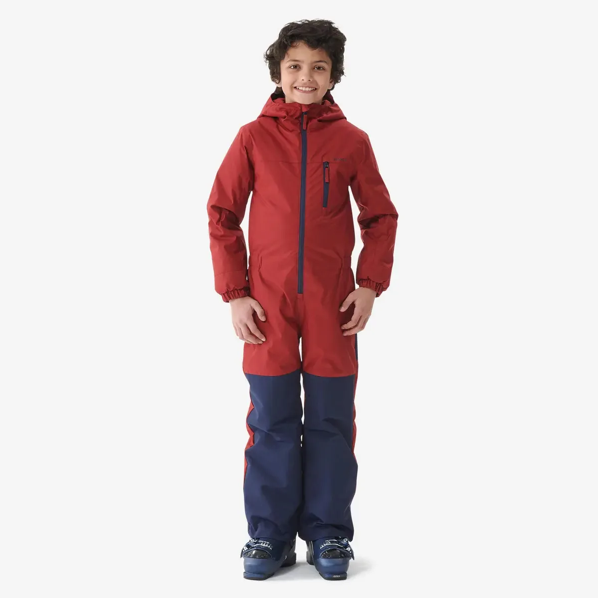 Macacão infantil de esqui e neve 100 bordeaux wedze azul cor vermelho