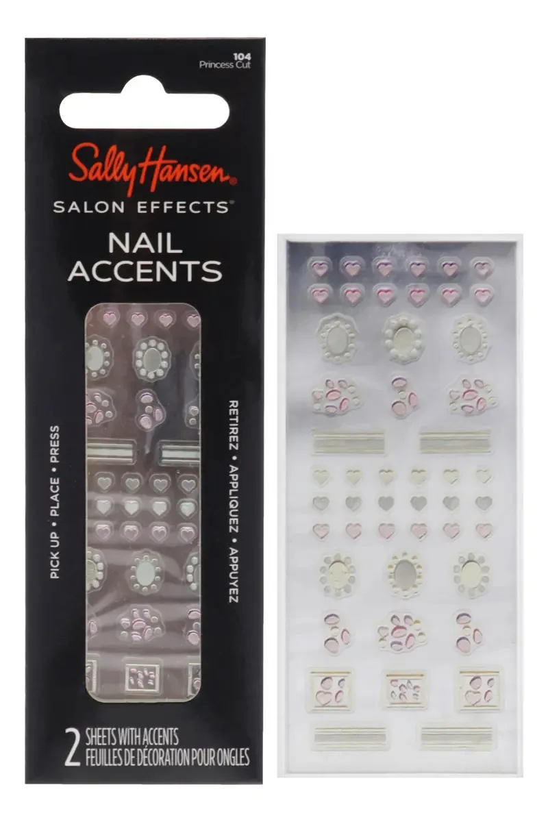 Adesivos de unhas femininos Sally Hansen Salon 104 Princess Cut