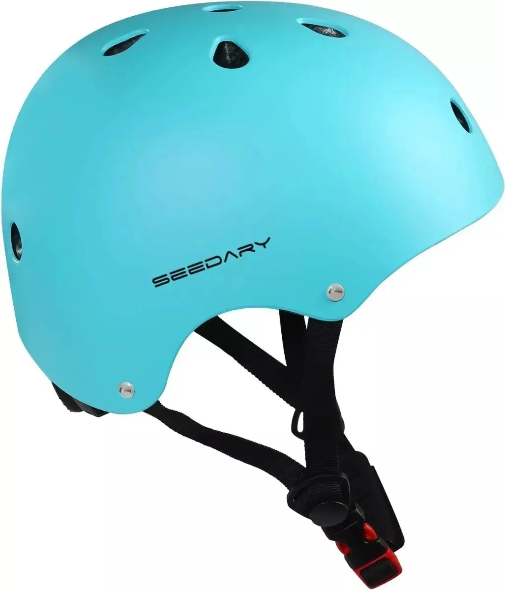 Capacete de proteção para patinação em bicicleta para crianças ajustável em azul, tamanho S
