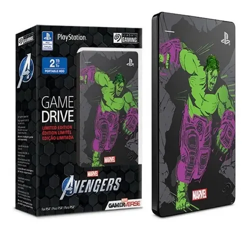 Hd Externo Seagate 2tb Temático Marvel Hulk