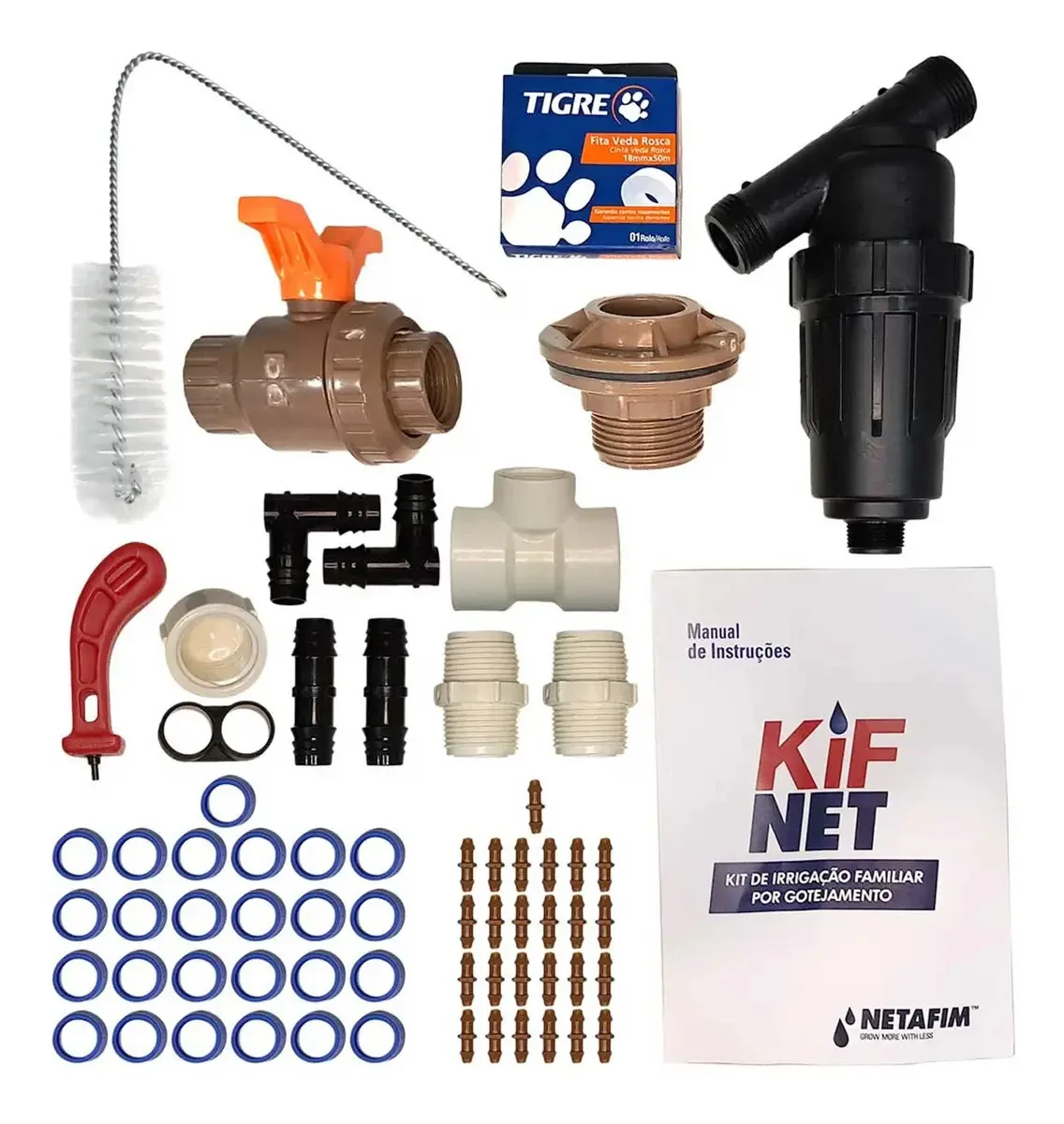 Kit Irrigação Familiar Por Gotejamento Kifnet 250 M² Netafim