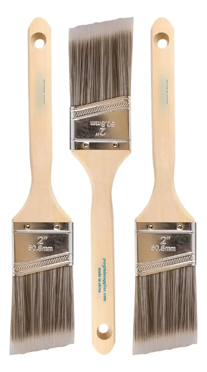 Pincéis de pintura angulares para acabamentos profissionais - pretos