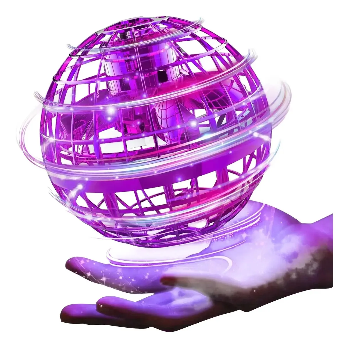 Drone de brinquedo Flynova Flynova Spinner Ball com a forma de redonda Roxo