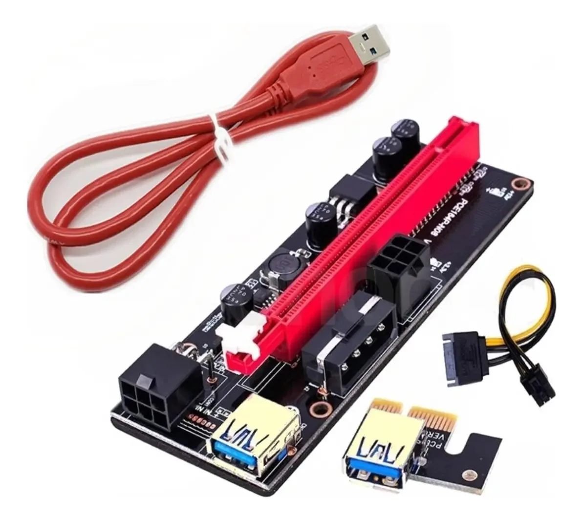 Cabo de mineração criptográfica Riser Pcie 009s Usb 3.0 Rig