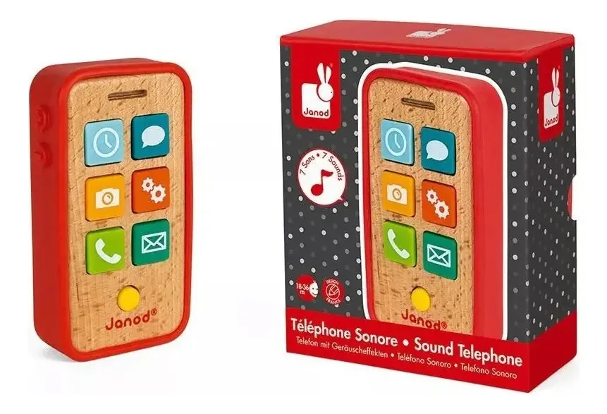 Celular de brinquedo musical - Janod - Multicolor