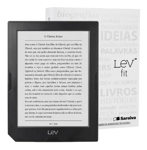 E-reader Lev Fit Saraiva 4gb Cor Preto