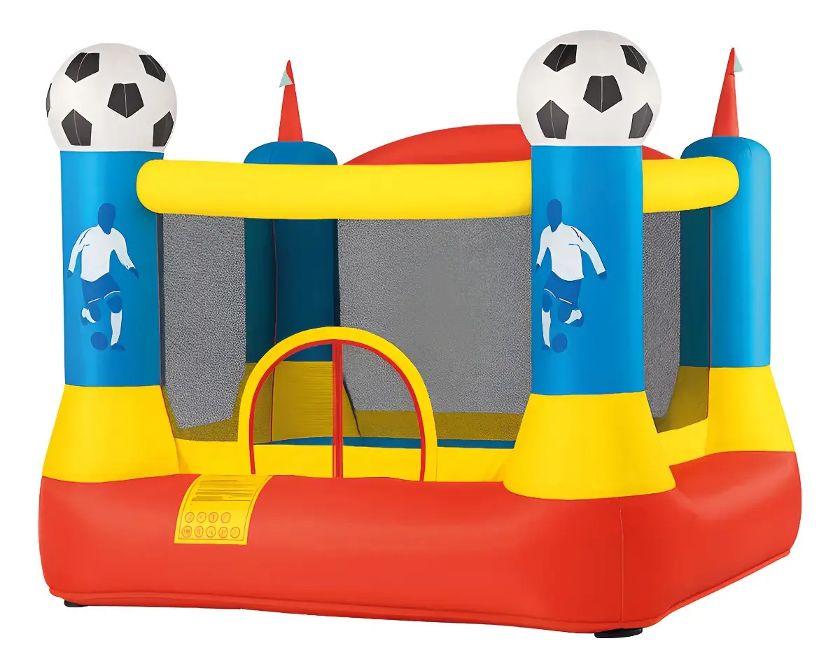 Goleiro inflável Castle, futebol divertido em qualquer lugar, multicolorido