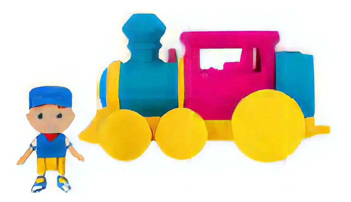 Trem de veículos Cocomelon Wt0055, multicolorido