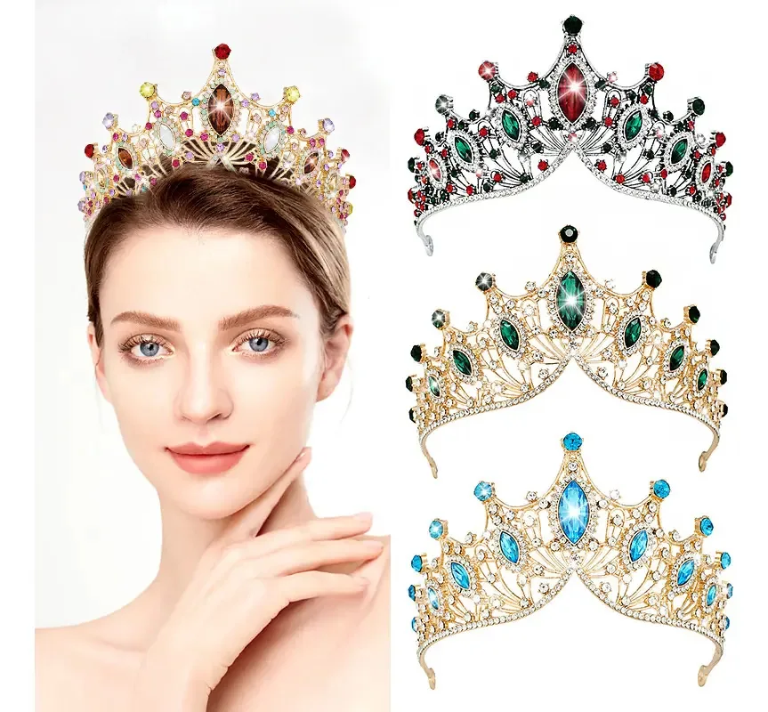 Tiaras Corona Reina, tiara moderna, touca de casamento, princesa, milagres