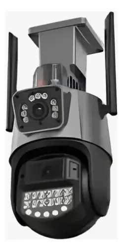 Câmera Segurança De Lente Dupla 360 Para Vigilância Externa
