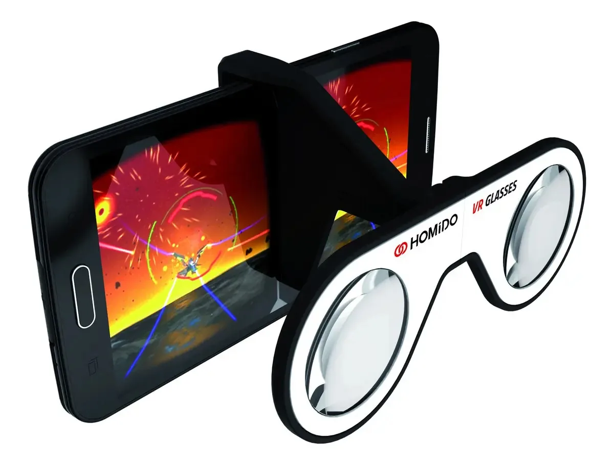 Óculos de realidade virtual Homido Mini para smartphones, fones de ouvido dobráveis de realidade virtual compatíveis com jogos de realidade virtual e filmes em 3D para celulares iPhone