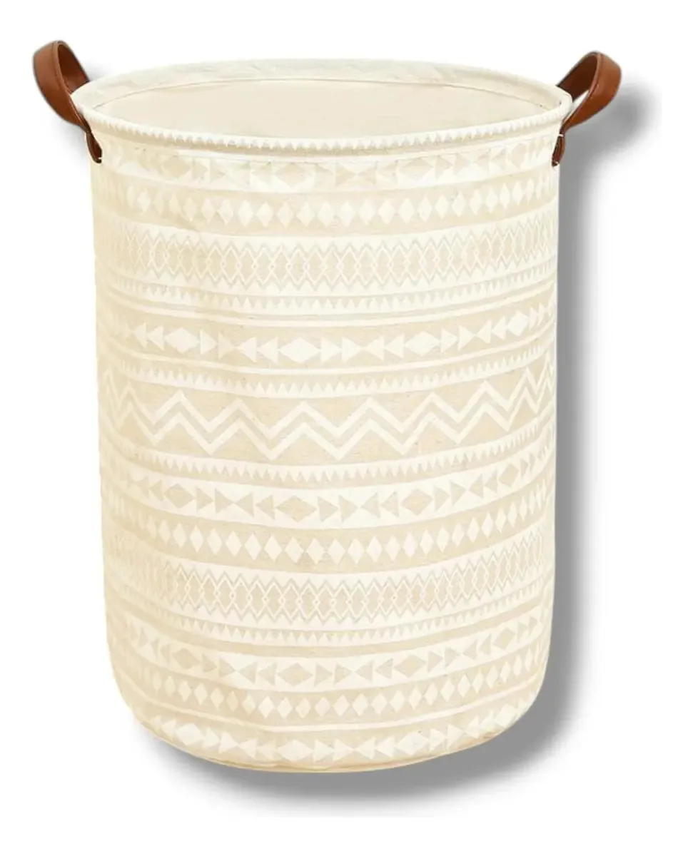 Cesto de roupa suja dobrável semi rígido de cor natural Inca Cesto de roupa impermeável