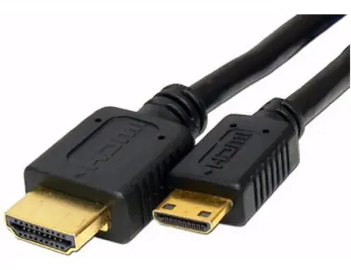 Cabo HDMI A Mini Hdmi 1.5 Mts Puntas Dorada Full Hd