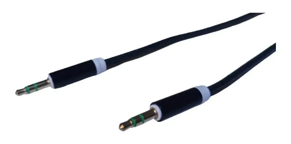 Cabo macho de 3,5 mm com pontas metálicas e de malha de 1 Mt