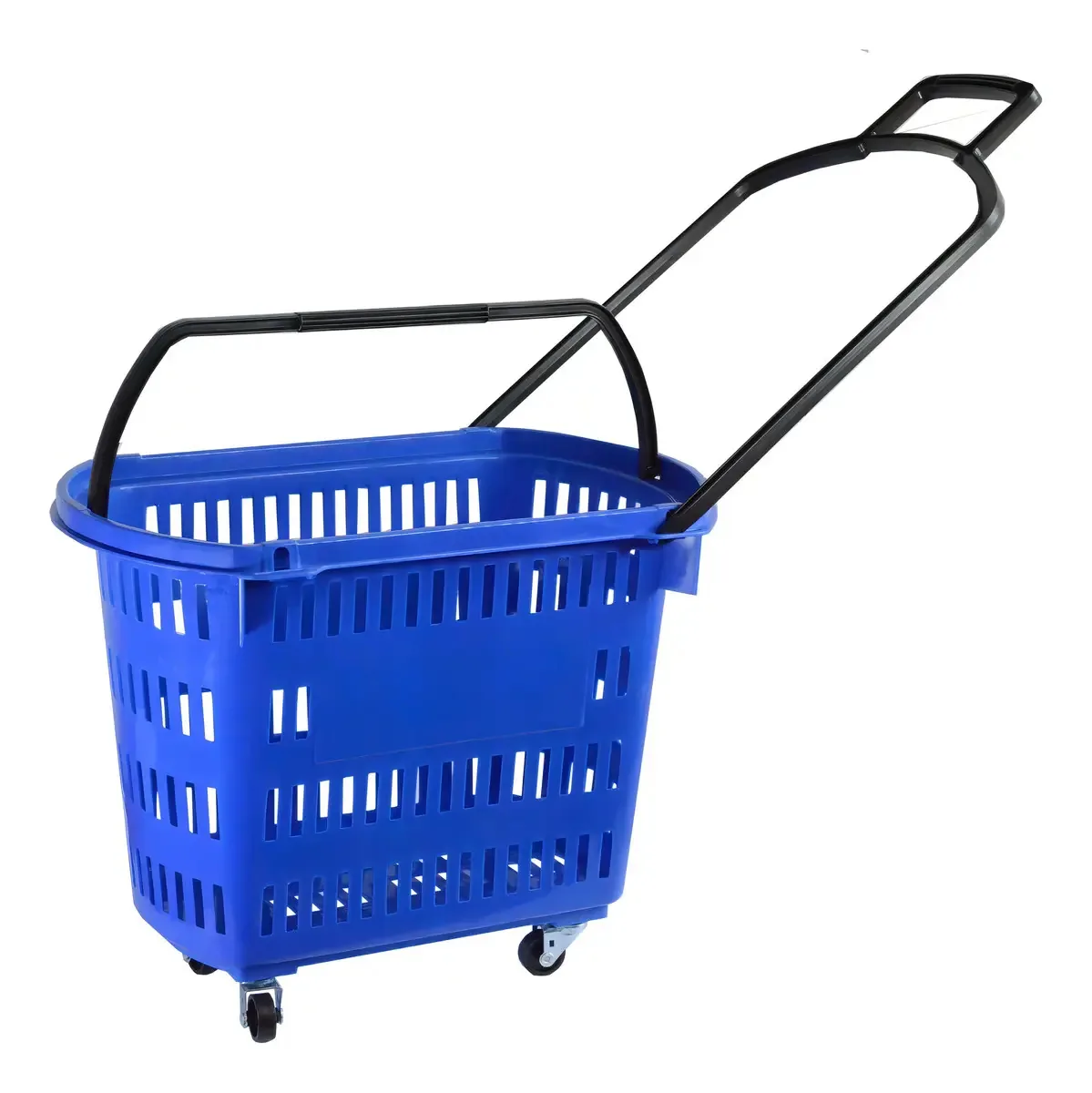 5 Cesta De Supermercado Azul Cestinha Com Rodinhas