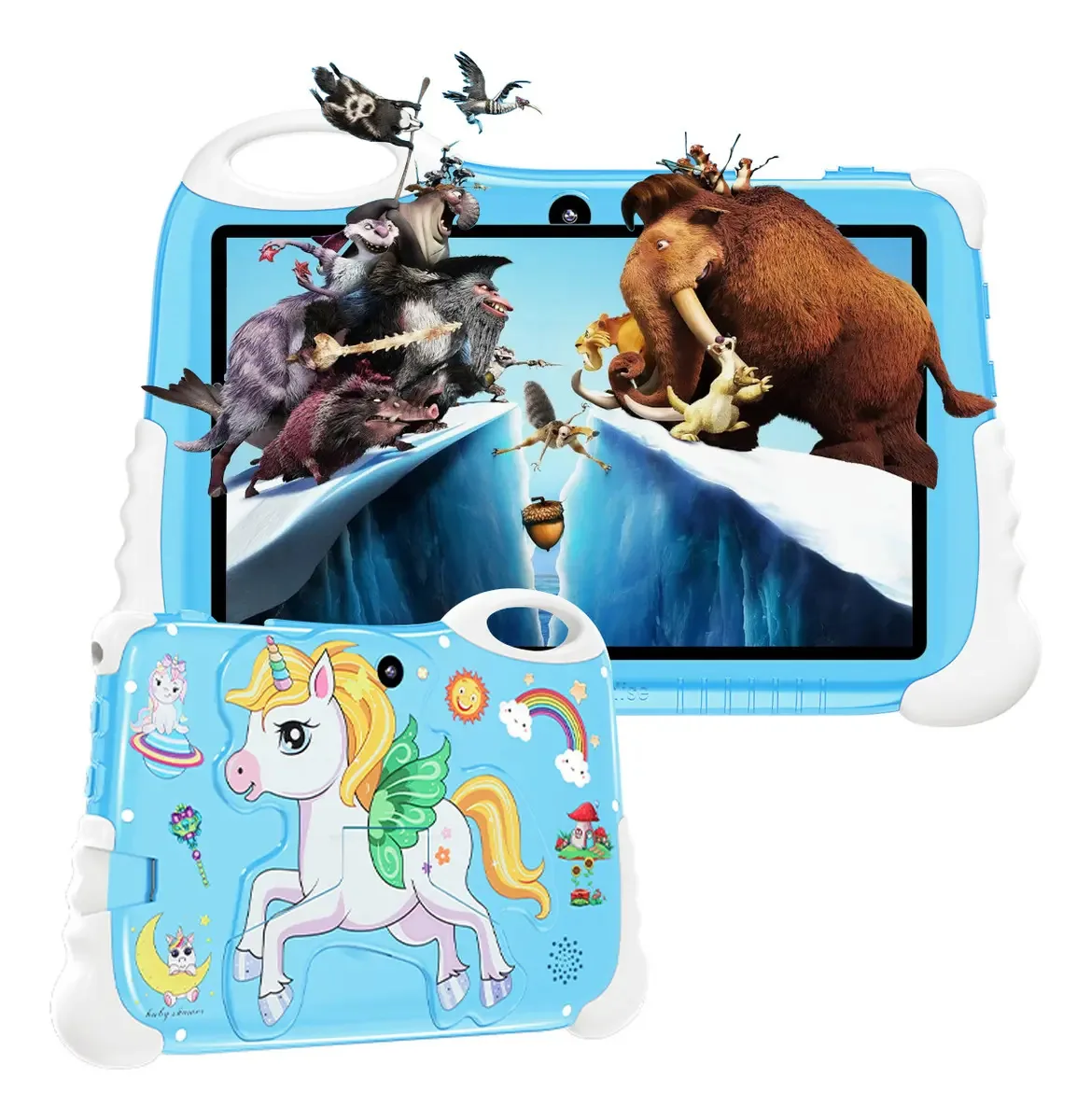 LOKOOY Tablet para crianças Tablets Android 11 de 7" 6gb+128gb com capa azul