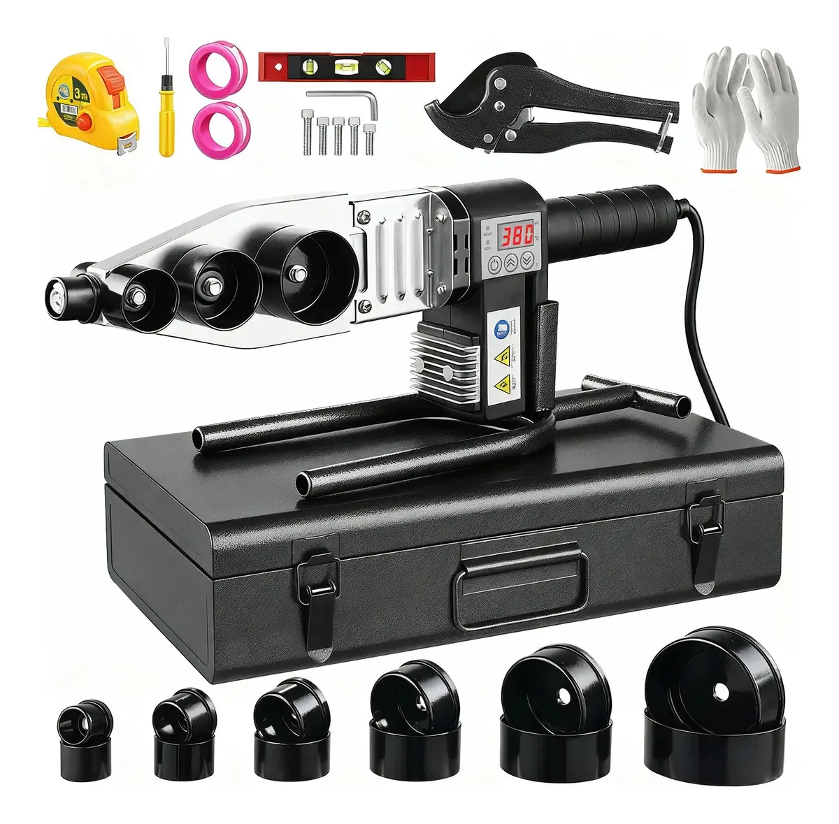 Kit de ferramentas de termofusão com 6 tesouras de dados e tubos