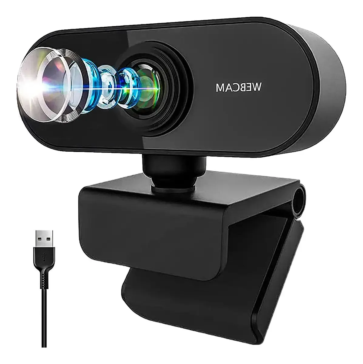 Câmera Web com foco automático, periféricos de PC, microfone duplo embutido, preto, HD, 1k, 30 Fps, USB 2.0, webcams
