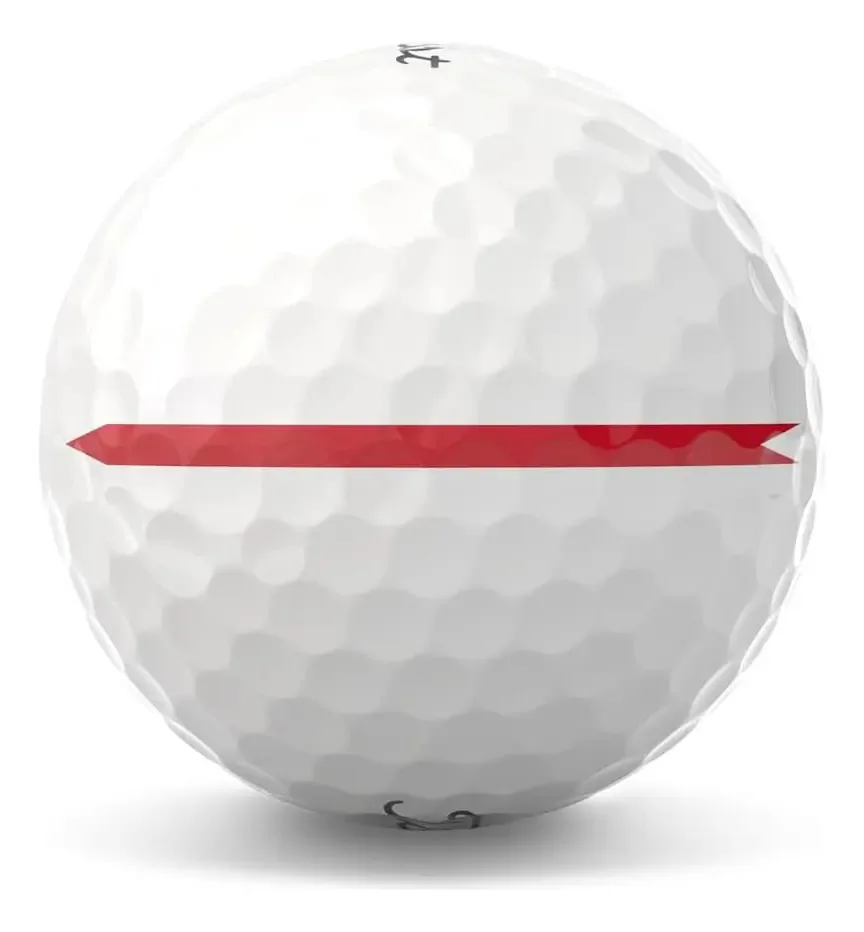 Bolas Titleist Prov1/Prov1x (tubo X3) | Alinhamento vermelho do The Golfer Shop Color Pro V1