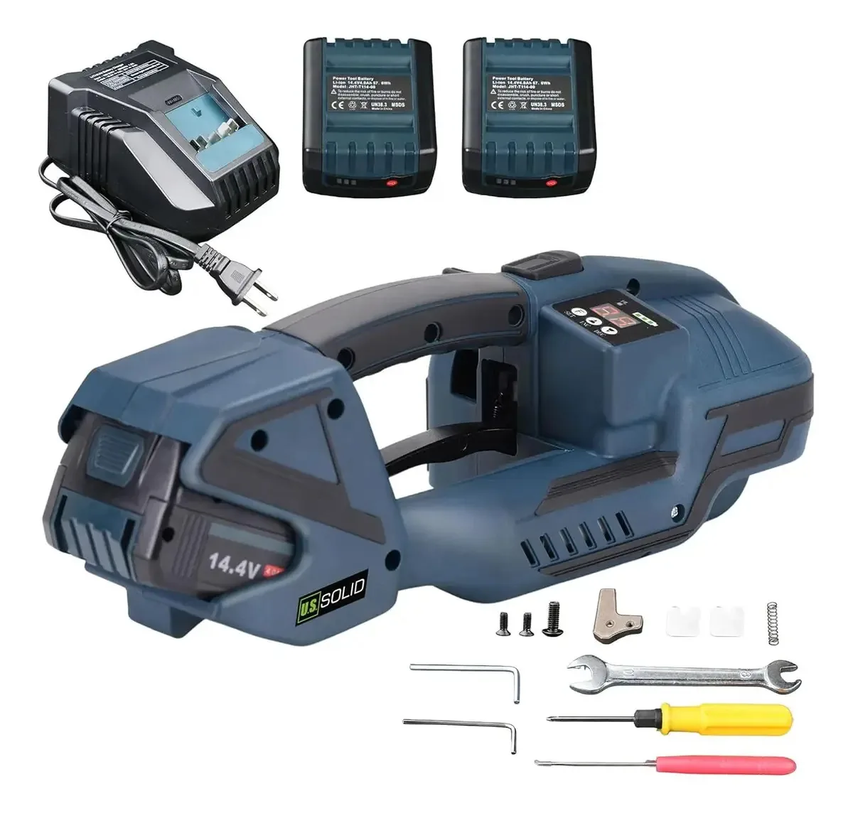 Máquina de cintagem elétrica portátil com tela LCD